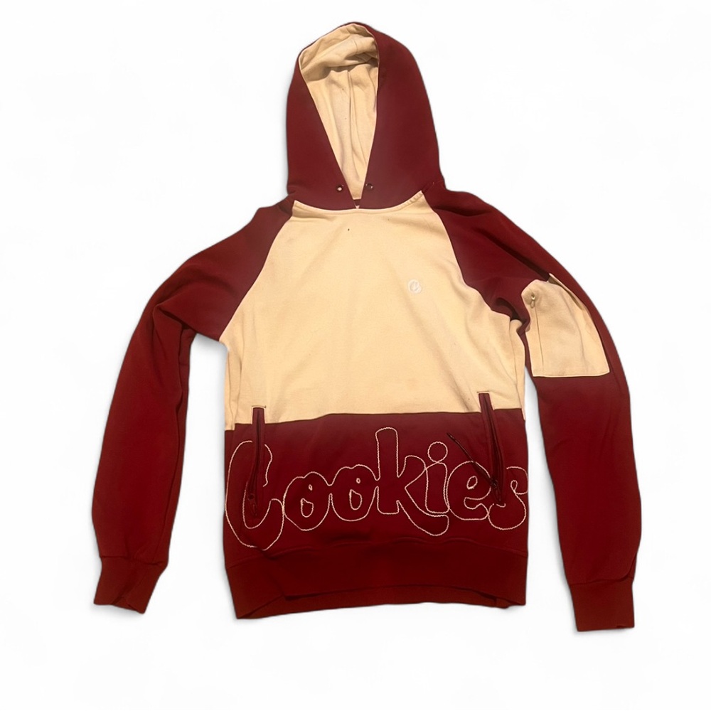 Men's Red and Cream Cookies Hoodie